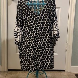 Calvin Klein Black and White Polka Dot Top
